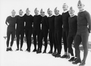 group of athletes in odlo clothes